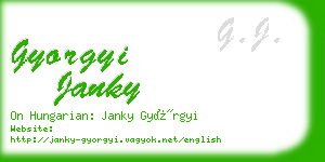 gyorgyi janky business card